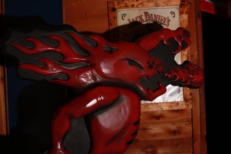 Substantial Fireball Whiskey Resin Statue