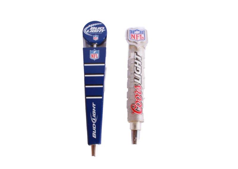 Pair of NFL Bud Light and Coors Light Tap Handles