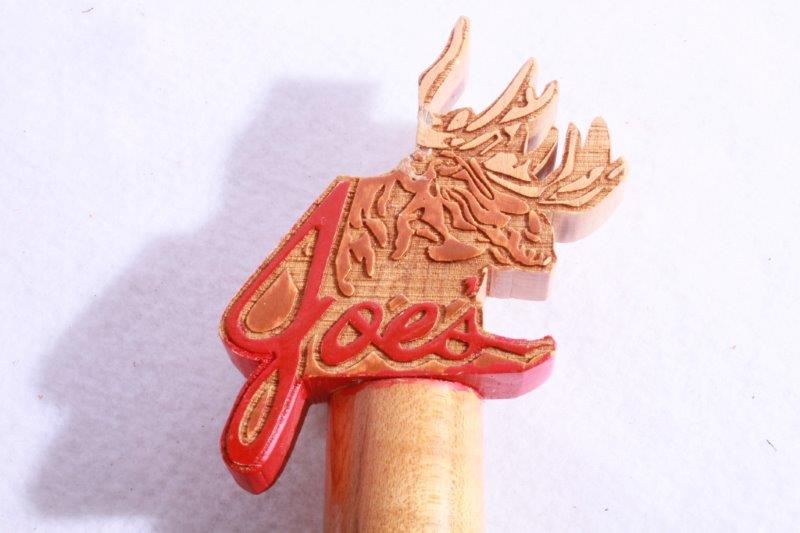 Pair of Joe's Older Than Dirt Moose Ale Tap Handles