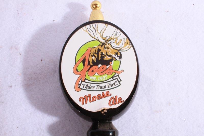 Pair of Joe's Older Than Dirt Moose Ale Tap Handles