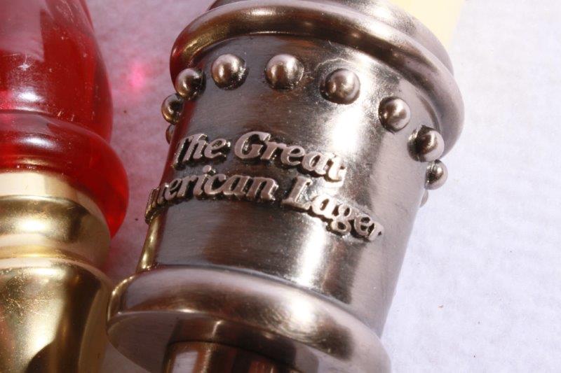 Four Budweiser Tap Handles