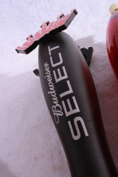 Four Budweiser Tap Handles