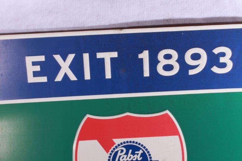 Pabst Blue Ribbon Exit Sign