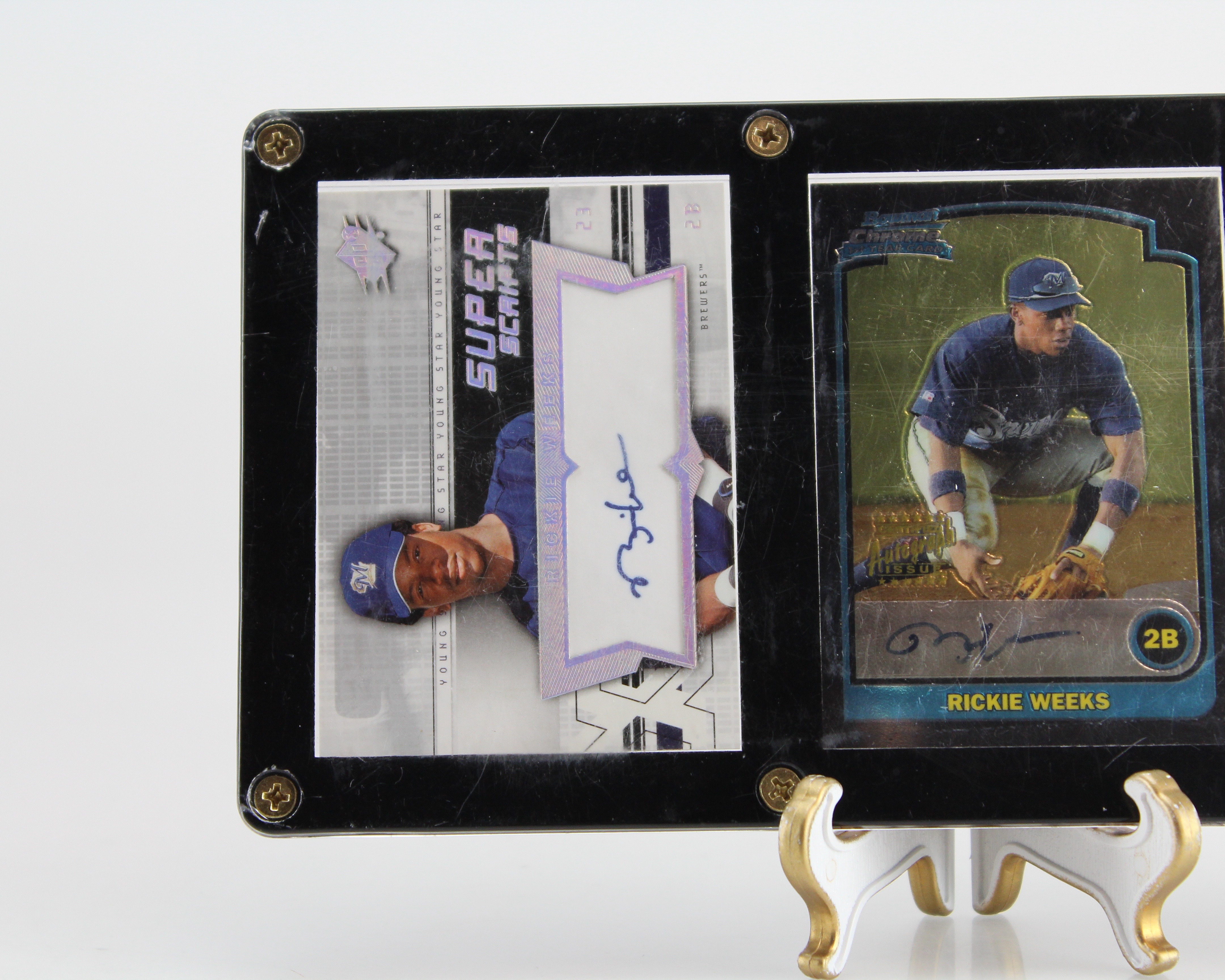 Trio of Rickie Weeks Autographed Cards