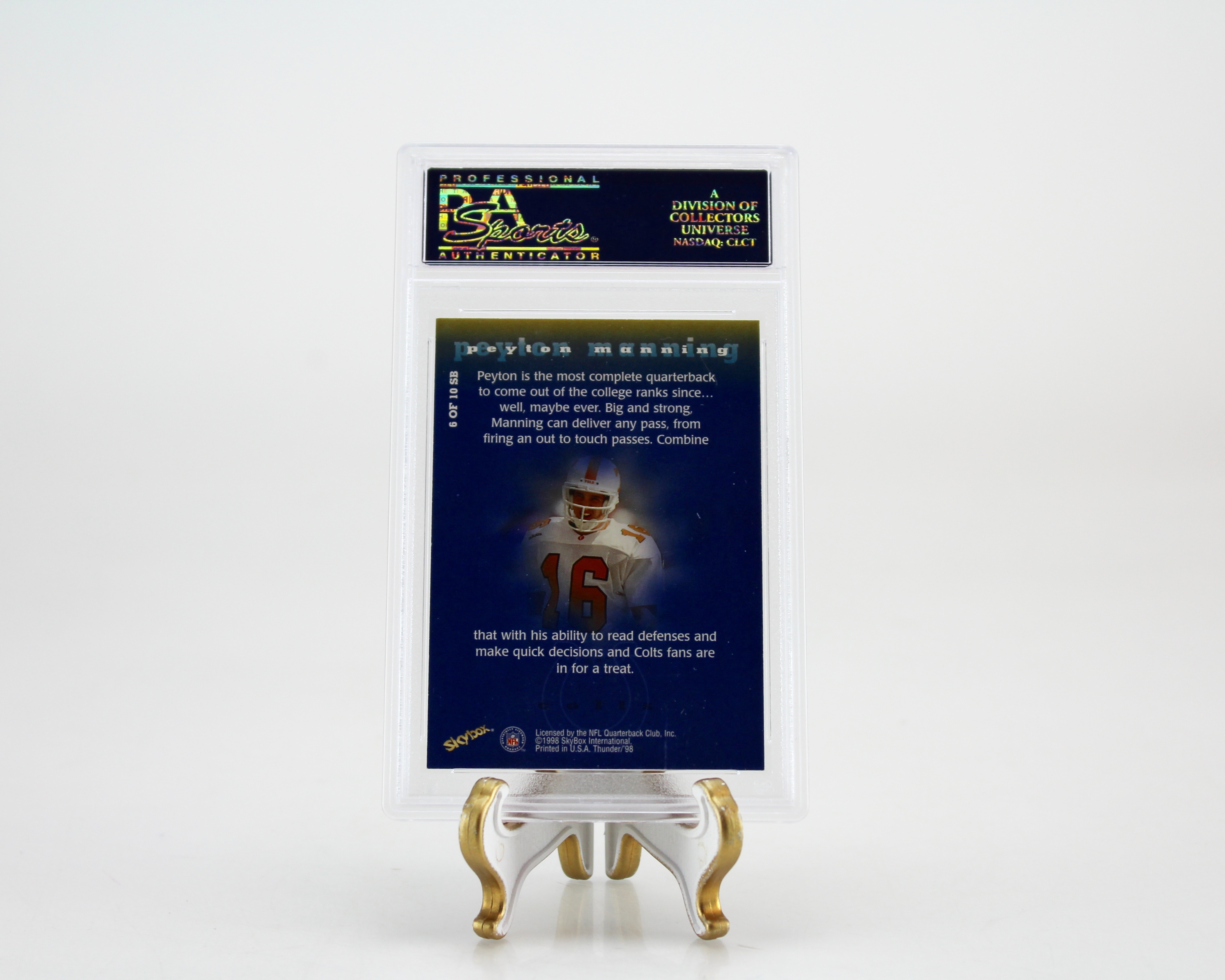 1998 Peyton Manning Skybox Starburst PSA NM #6 Rookie Card