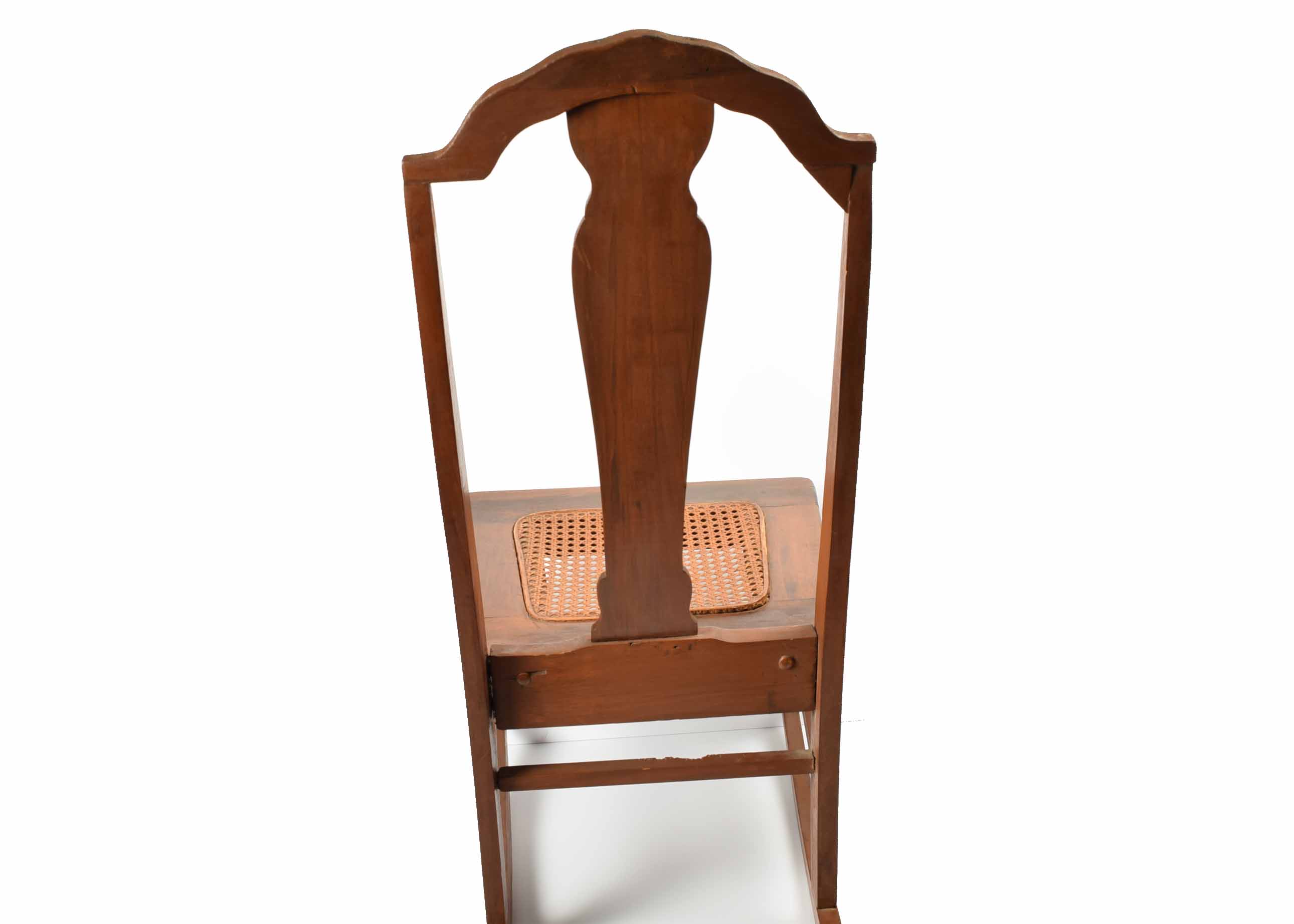 Antique Cane Seat Nursing Rocking Chair
