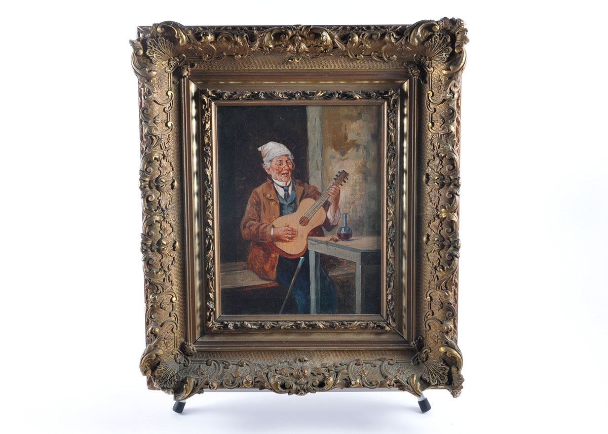 G. Alexo Late 19th-Century Oil Painting on Stretched Canvas