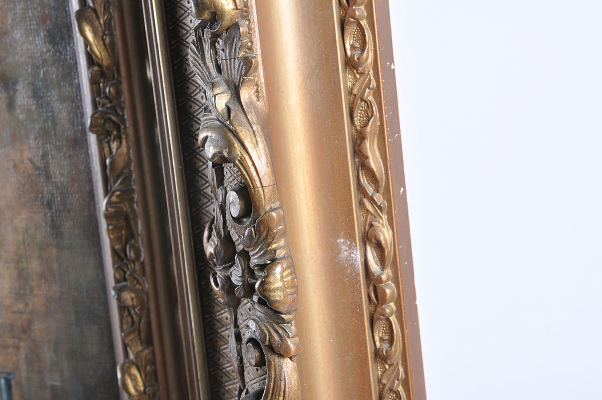 G. Alexo Late 19th-Century Oil Painting on Stretched Canvas