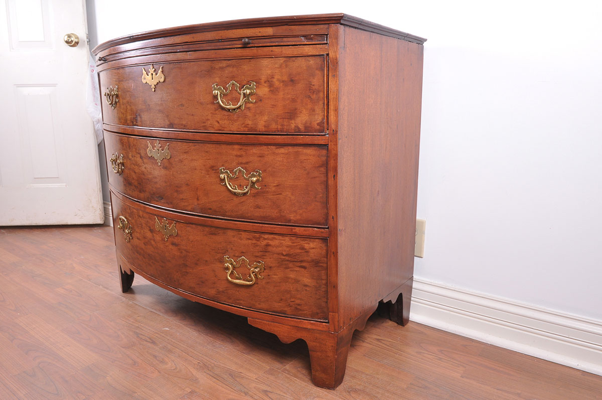 19th Century Bow Front Chest of Drawers