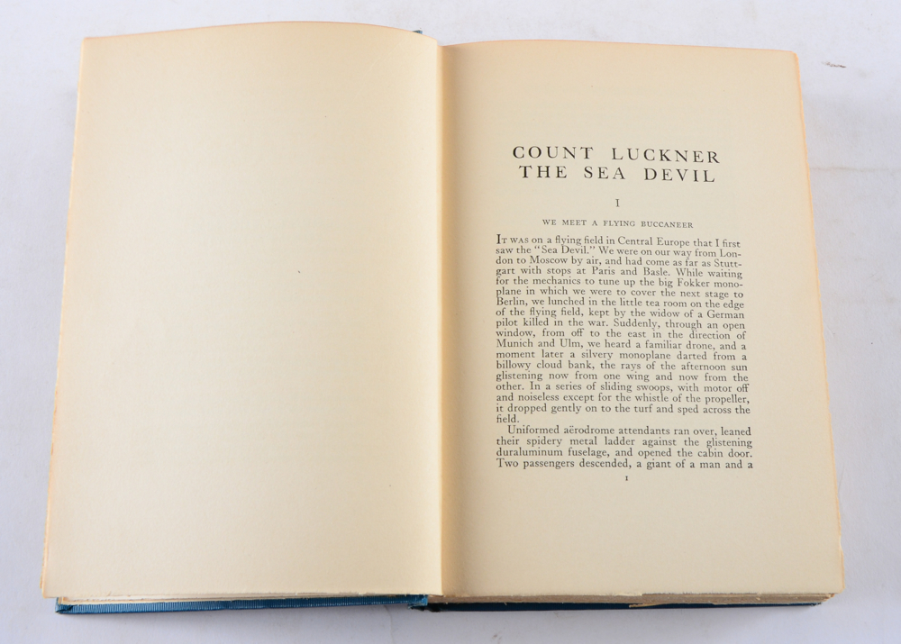 Signed "Count Luckner the Sea Devil" by Lowell Thomas