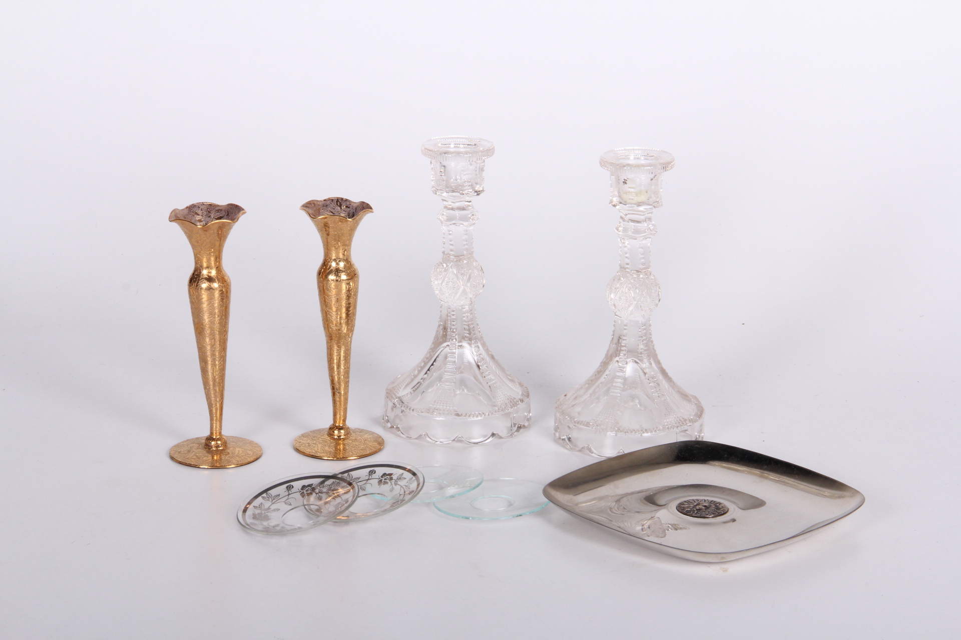 Collection of Glass and Metal Decor