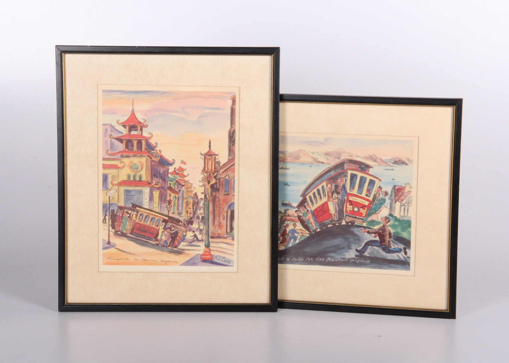 Pair of Ted Lewy Offset Lithographs