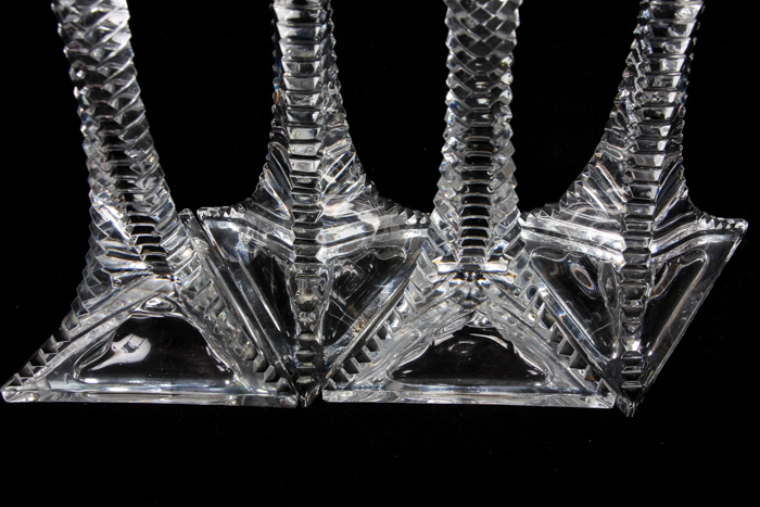 Set of Modern Crystal Candle Holders