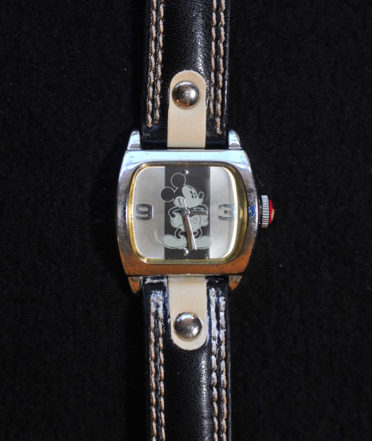 Trio of Mickey Mouse Watches and Original Red Watch Box