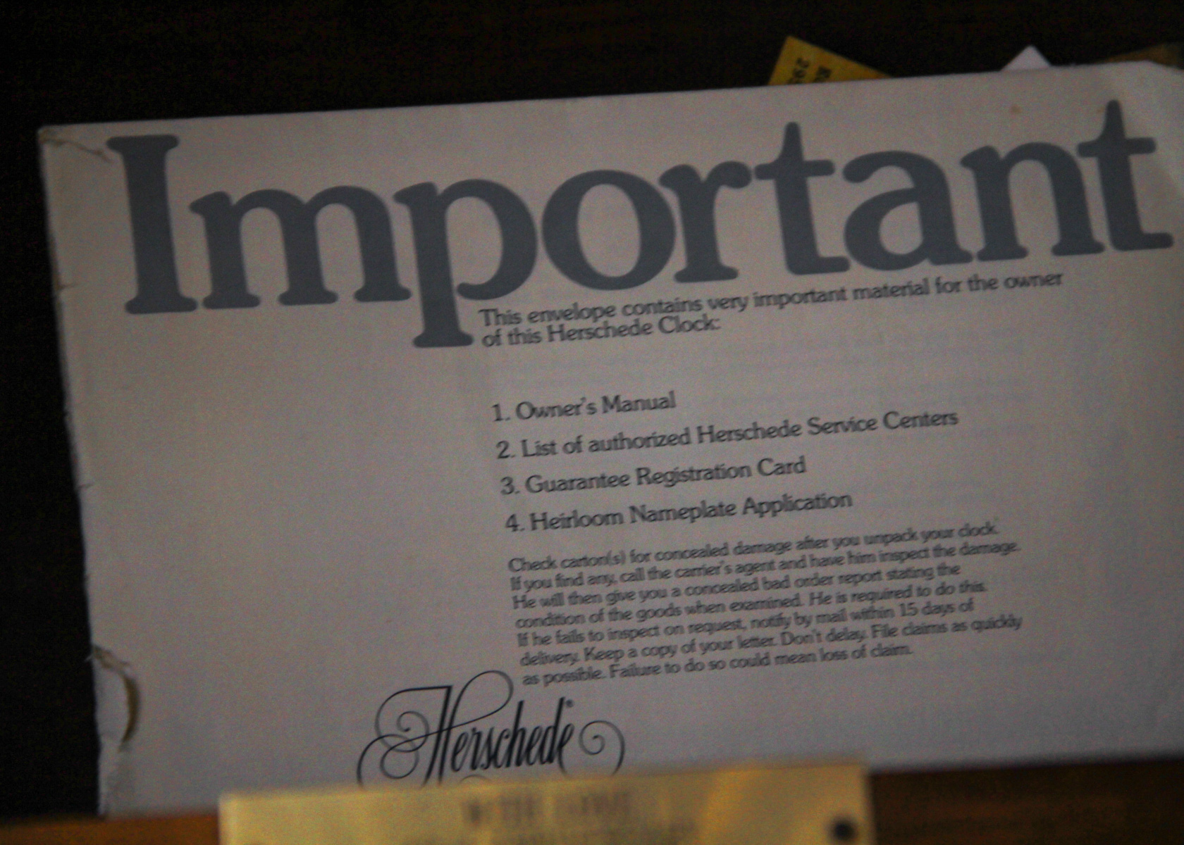 Herschede Grandfather Clock