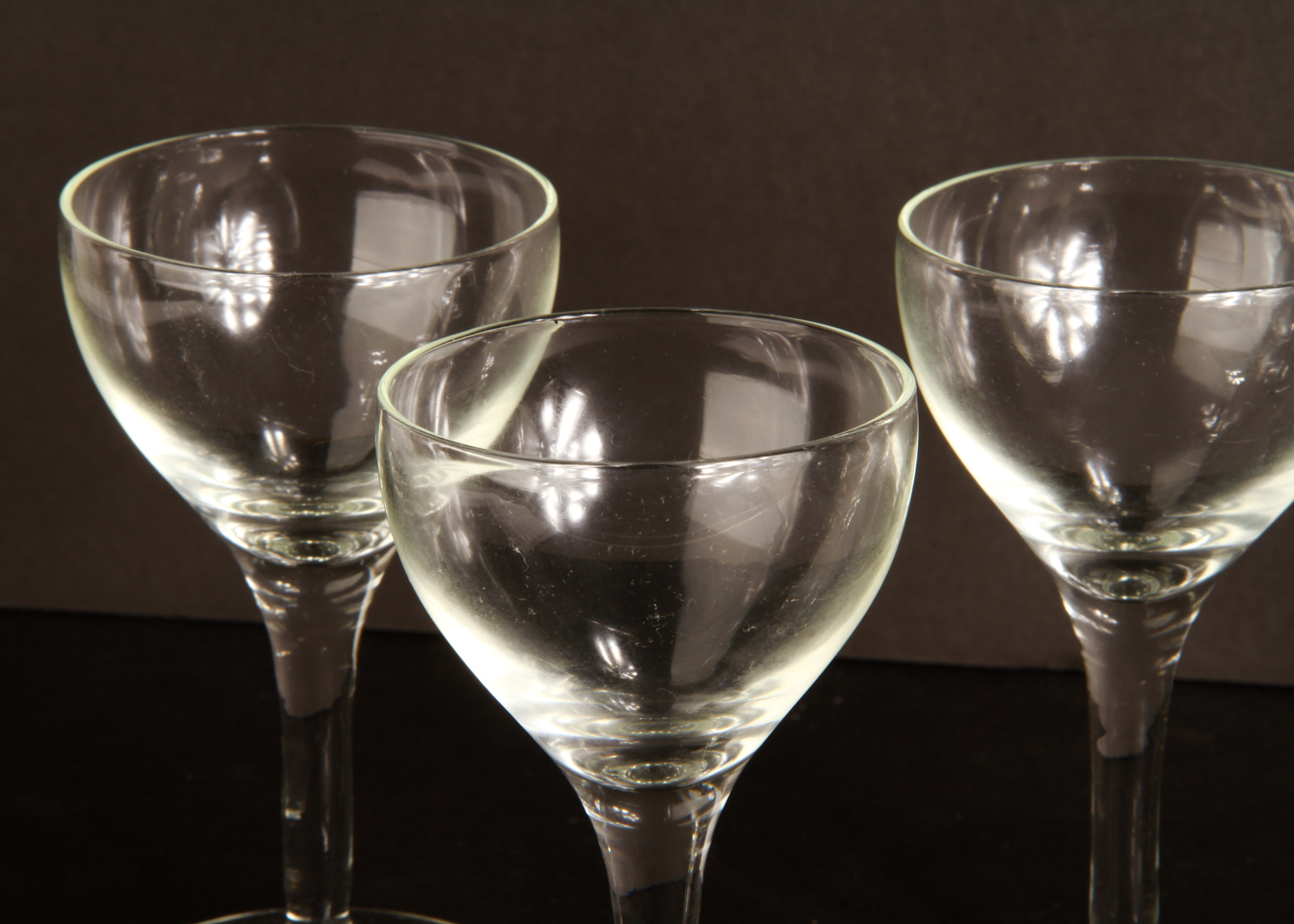 Set of Six Small Wine Glasses