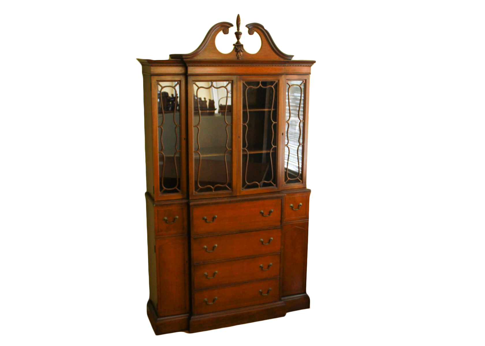 Mahogany Finished China Cabinet