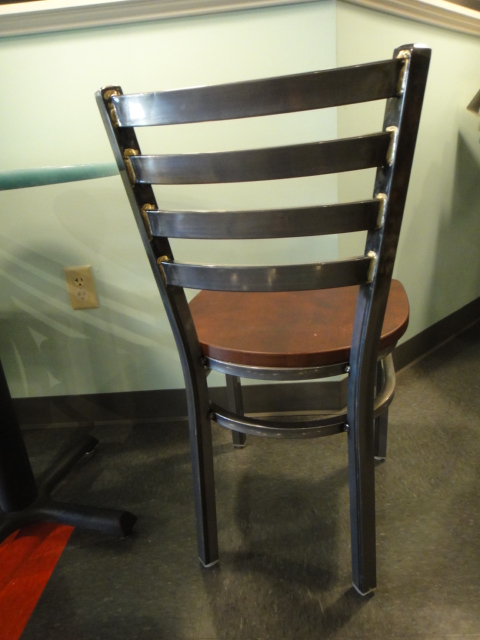 Small Round Cafe Table and Two Chairs Turquoise Corian Top