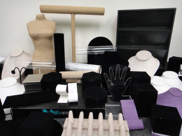 Huge Group of Jewelry Display Stands