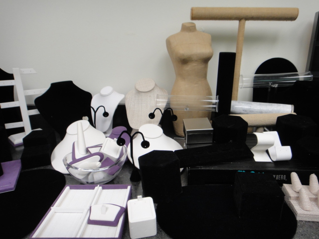 Huge Group of Jewelry Display Stands