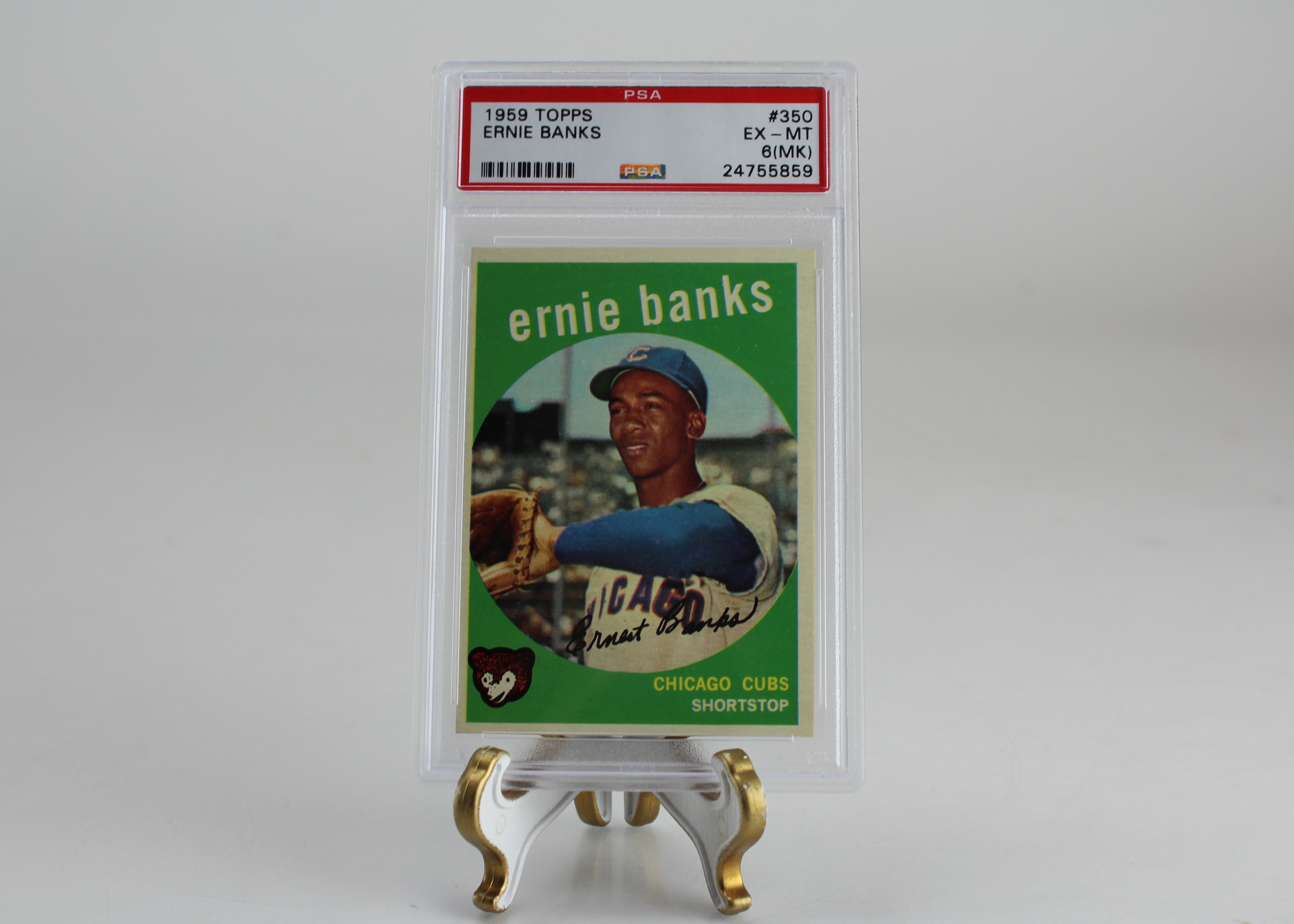 1959 Graded EX-MT Ernie Banks  Topps Baseball Card