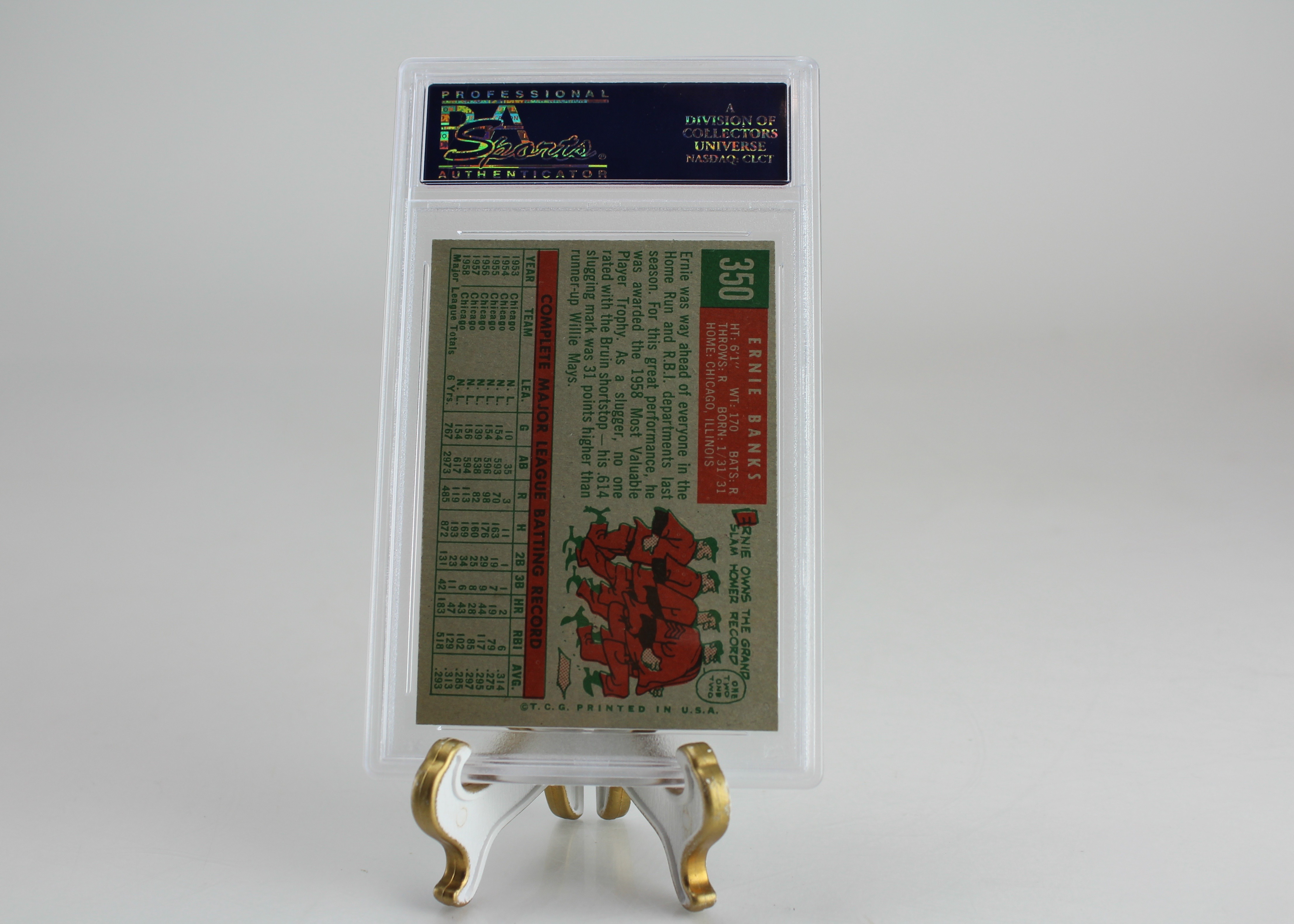 1959 Graded EX-MT Ernie Banks  Topps Baseball Card