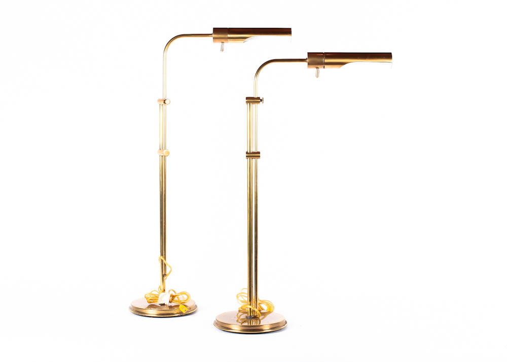 Pair of Frederick Cooper Pharmacy Lamps in Brass