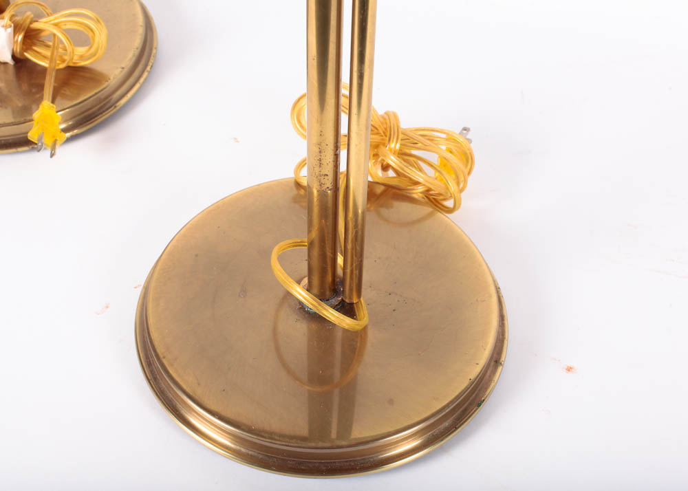 Pair of Frederick Cooper Pharmacy Lamps in Brass