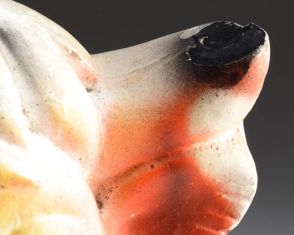 Vintage Chalkware Figural Cow Piggy Bank