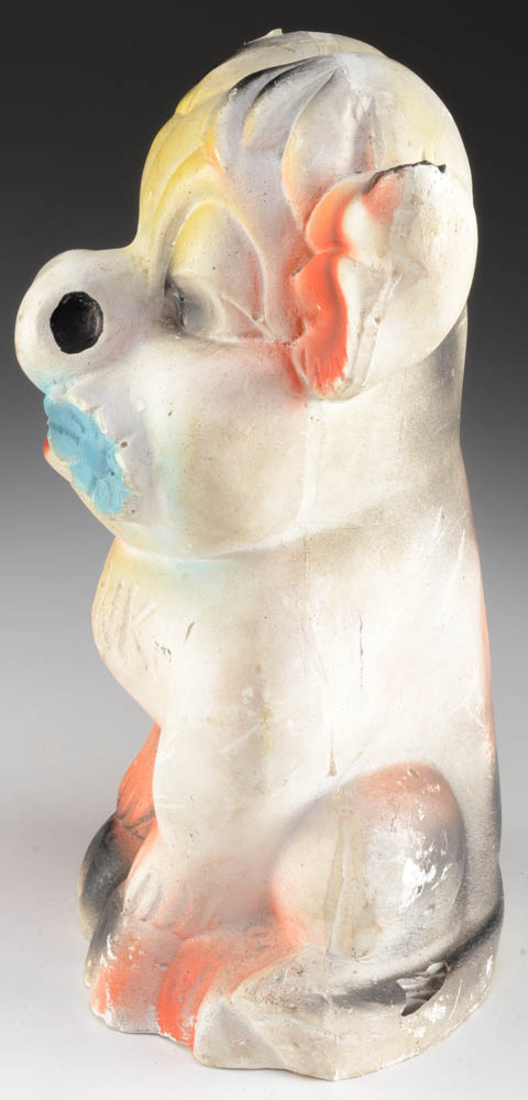 Vintage Chalkware Figural Cow Piggy Bank