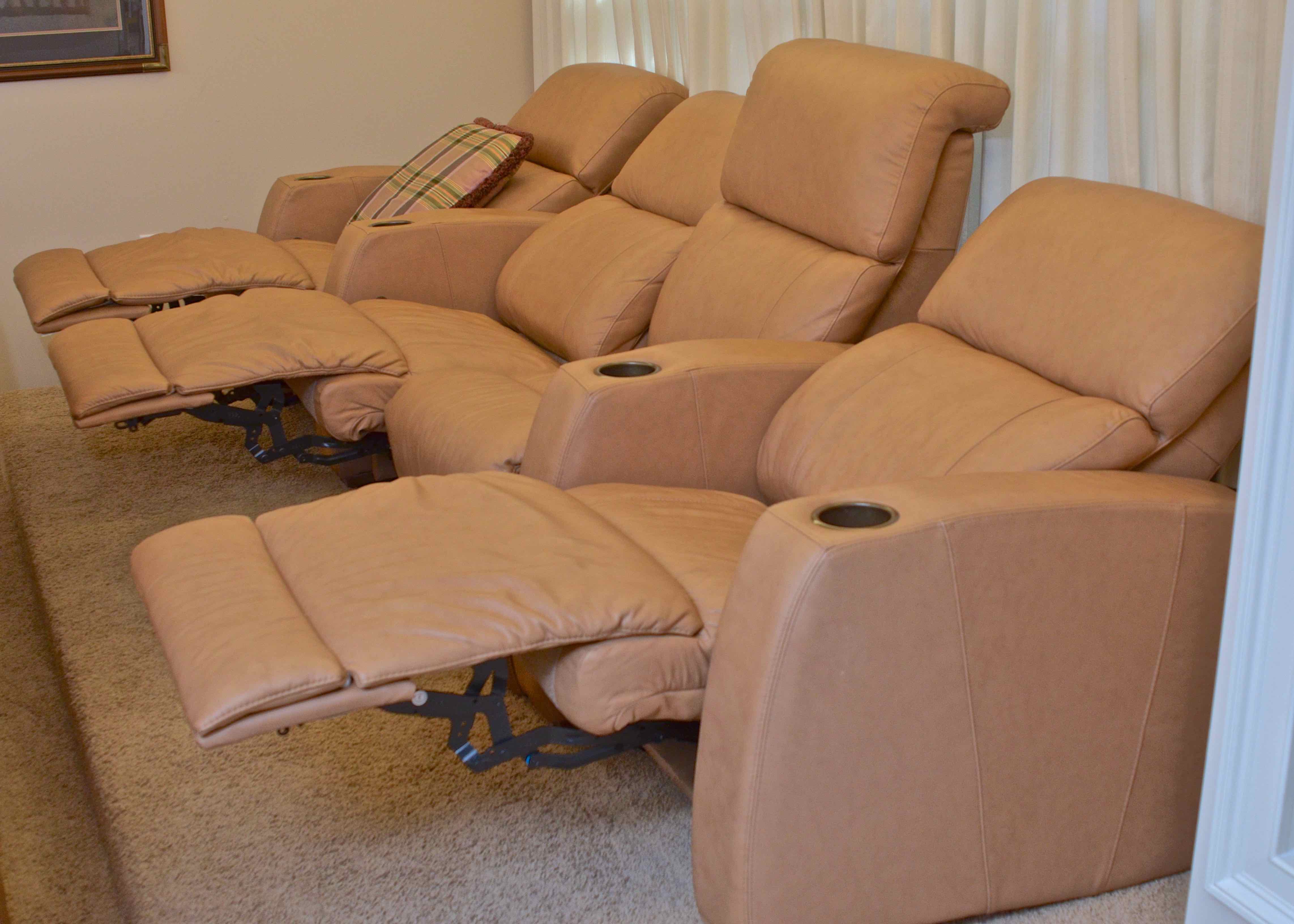 Theater Seating Group of Electric Recliners by Matter Brothers