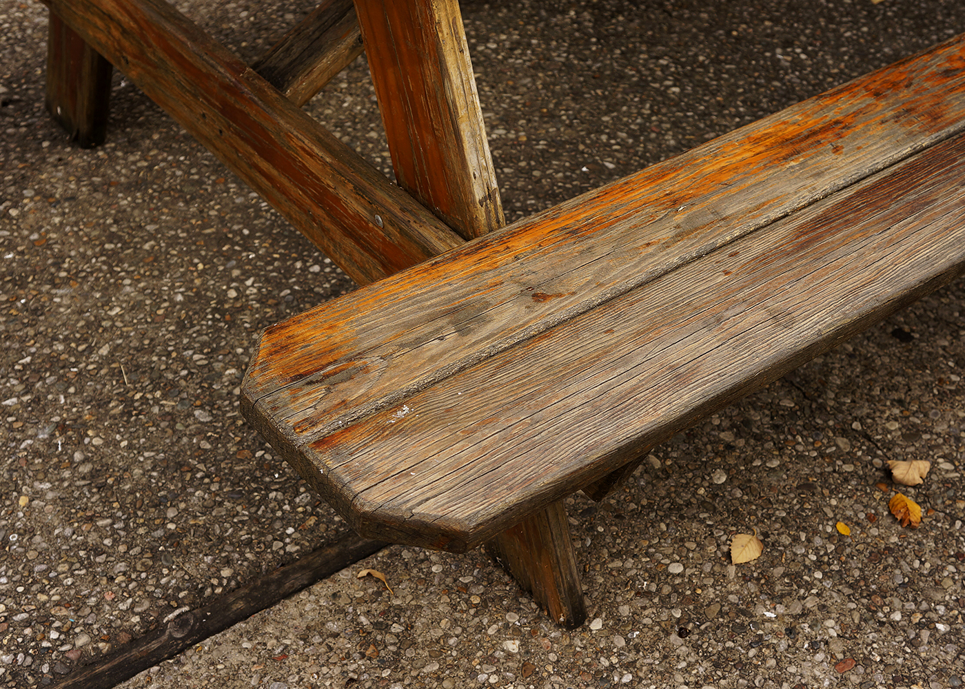 Large Vintage Pine Picnic Table