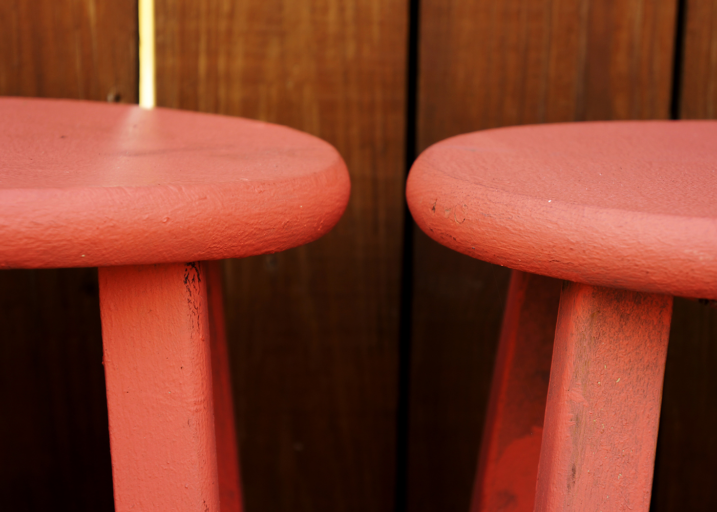 Pink Painted Wooden Bar Stool Collection