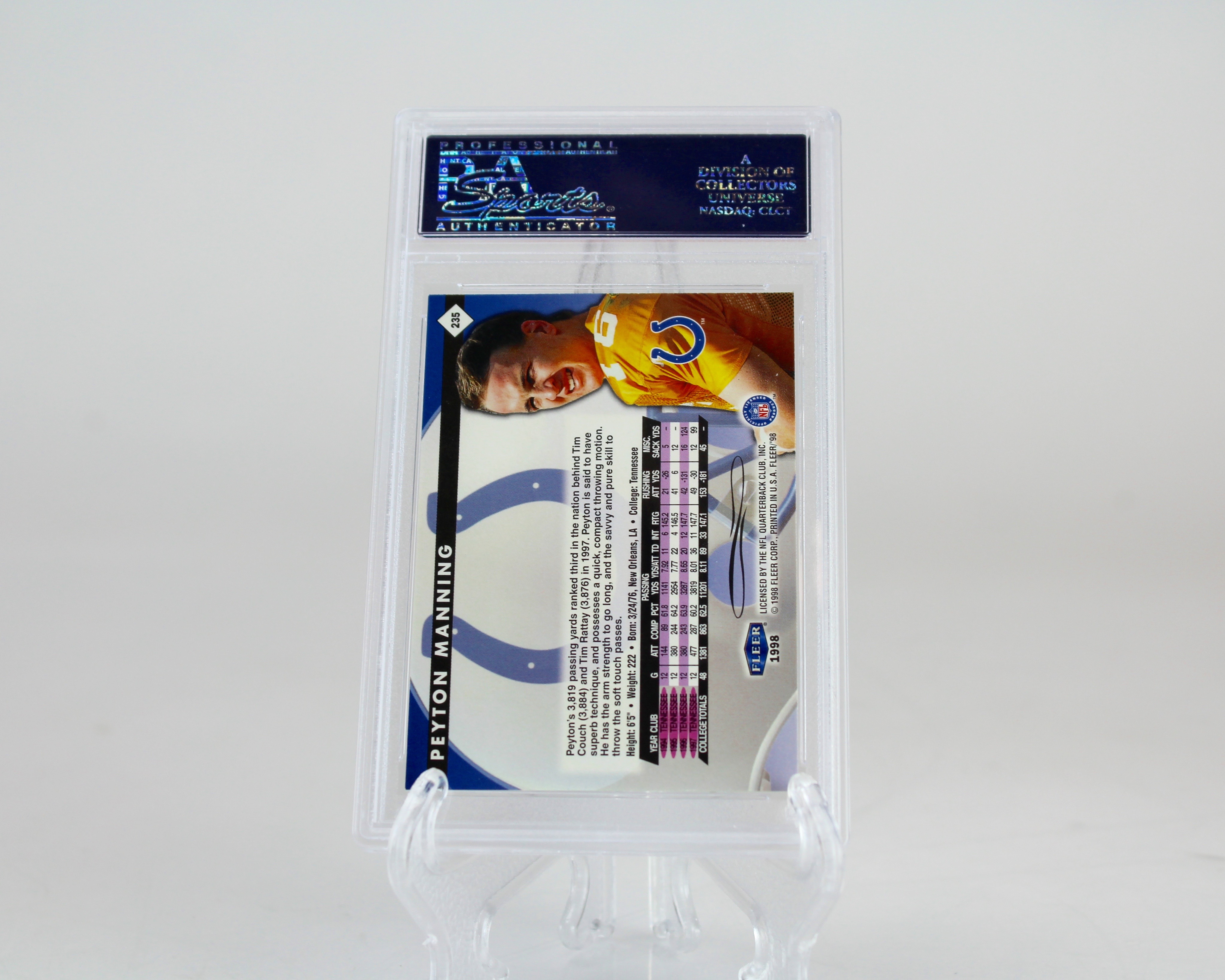 Duo of 1998 Peyton Manning Rookie Cards