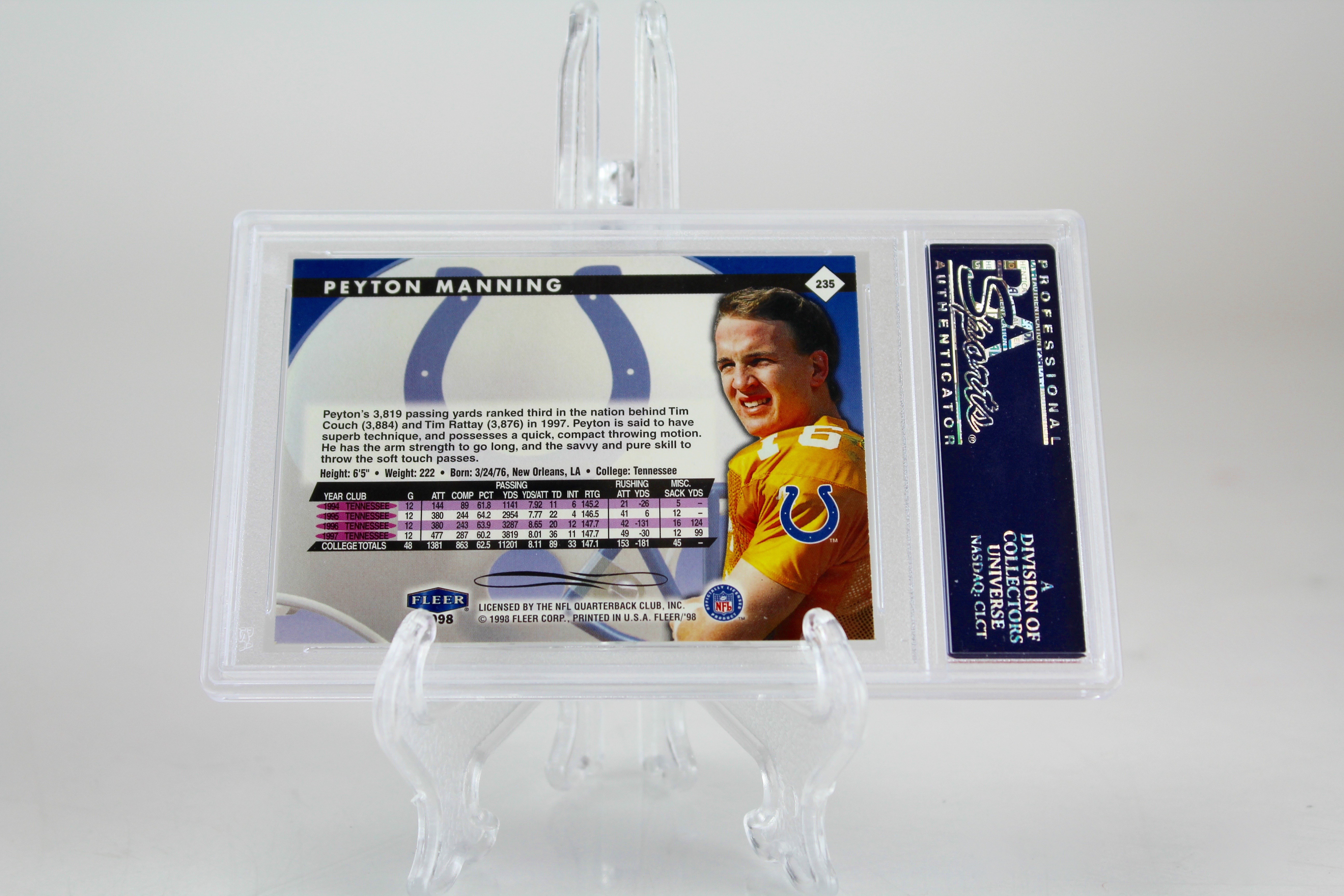 Duo of 1998 Peyton Manning Rookie Cards