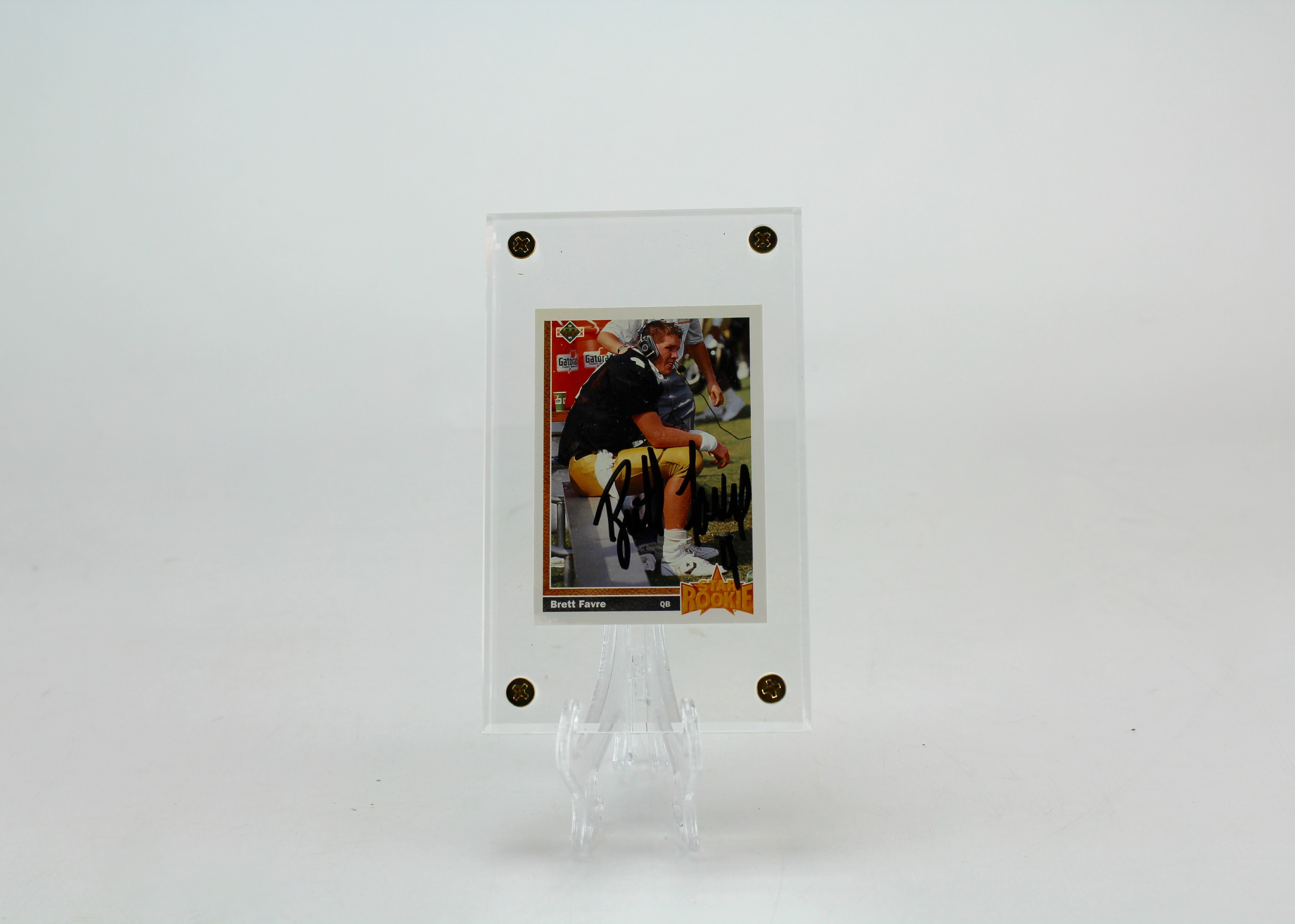 Brett Favre Autographed Upper Deck#13 Atlanta Falcons Rookie Card