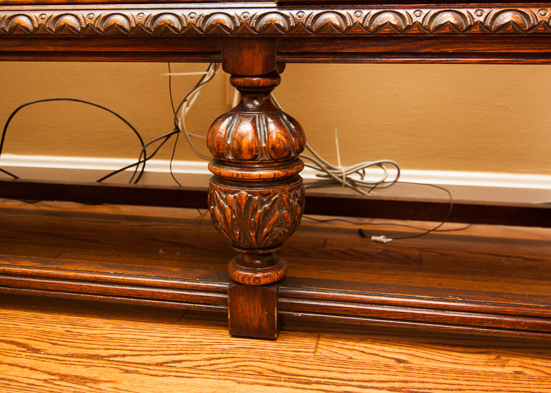 Early 20th Century Jacobean Revival Oak Sideboard Console