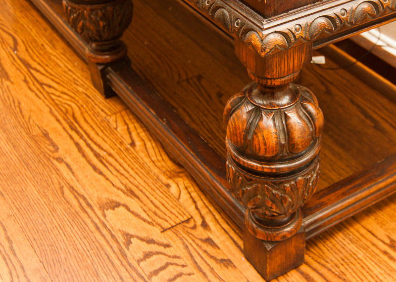 Early 20th Century Jacobean Revival Oak Sideboard Console