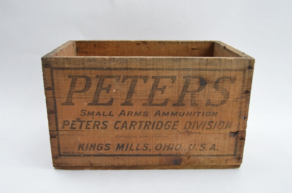 Vintage Wooden Peters Ammunition Box
