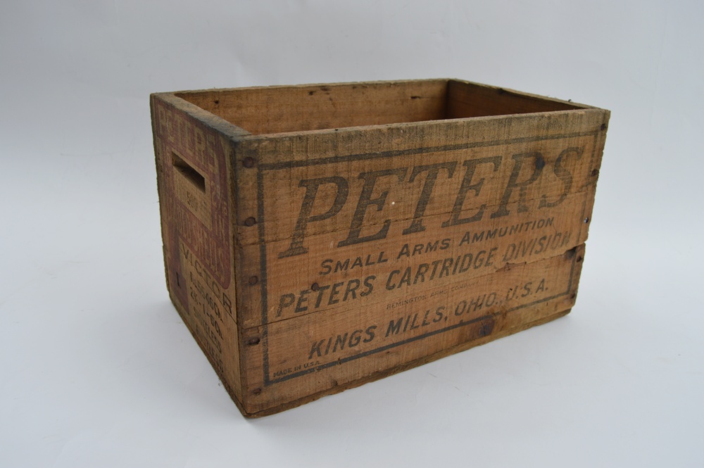 Vintage Wooden Peters Ammunition Box