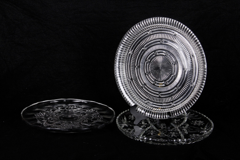 Trio of Crystal and Glass Vegetable Trays