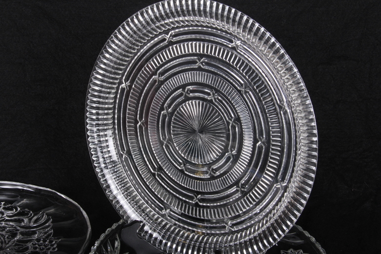 Trio of Crystal and Glass Vegetable Trays