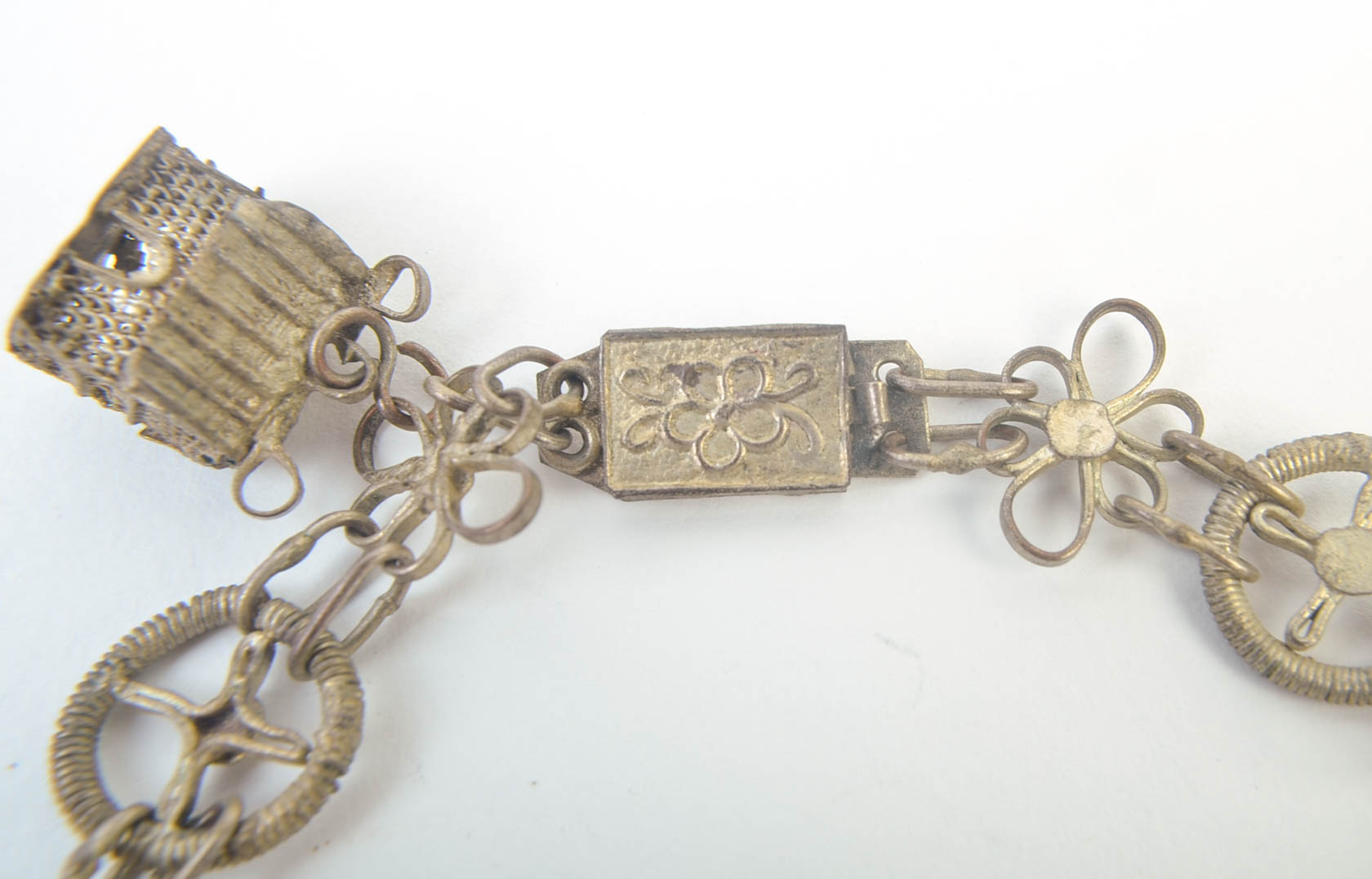 Vintage Metal Charm Bracelet
