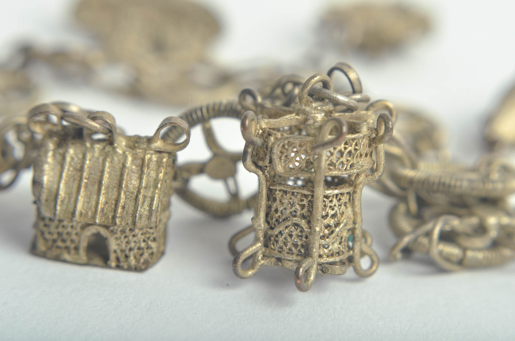 Vintage Metal Charm Bracelet