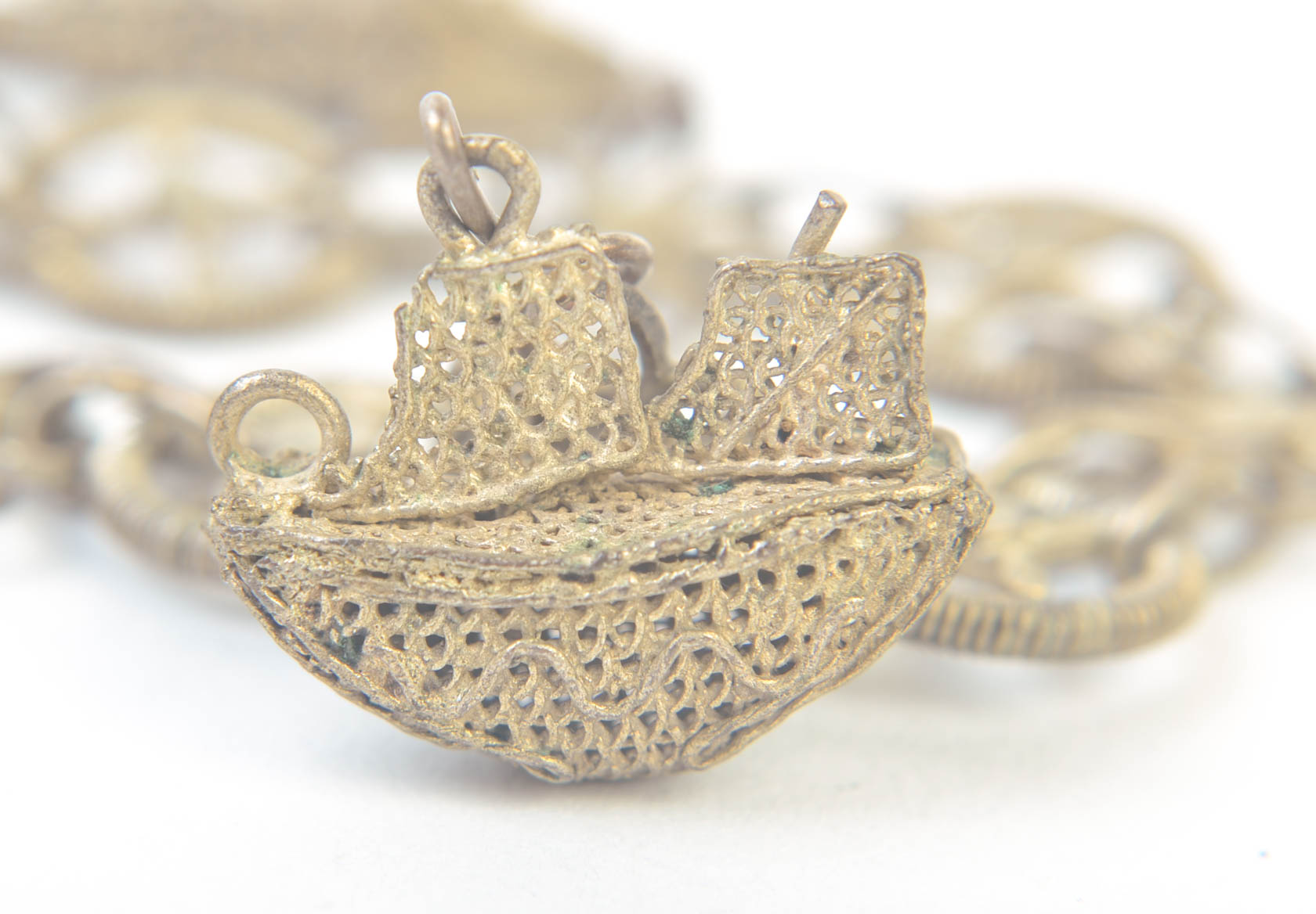 Vintage Metal Charm Bracelet