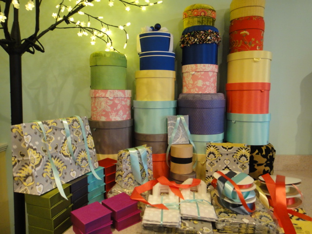 Hand Made Boxes, Ribbons and Bags