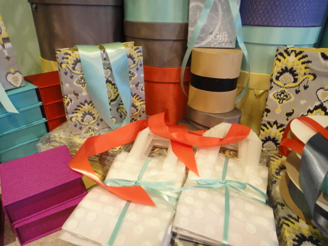 Hand Made Boxes, Ribbons and Bags