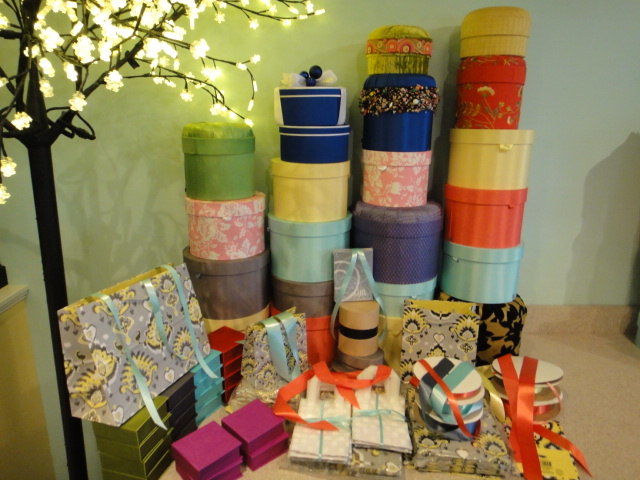 Hand Made Boxes, Ribbons and Bags