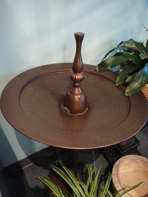 Bird Bath, Pots and Live Flowers