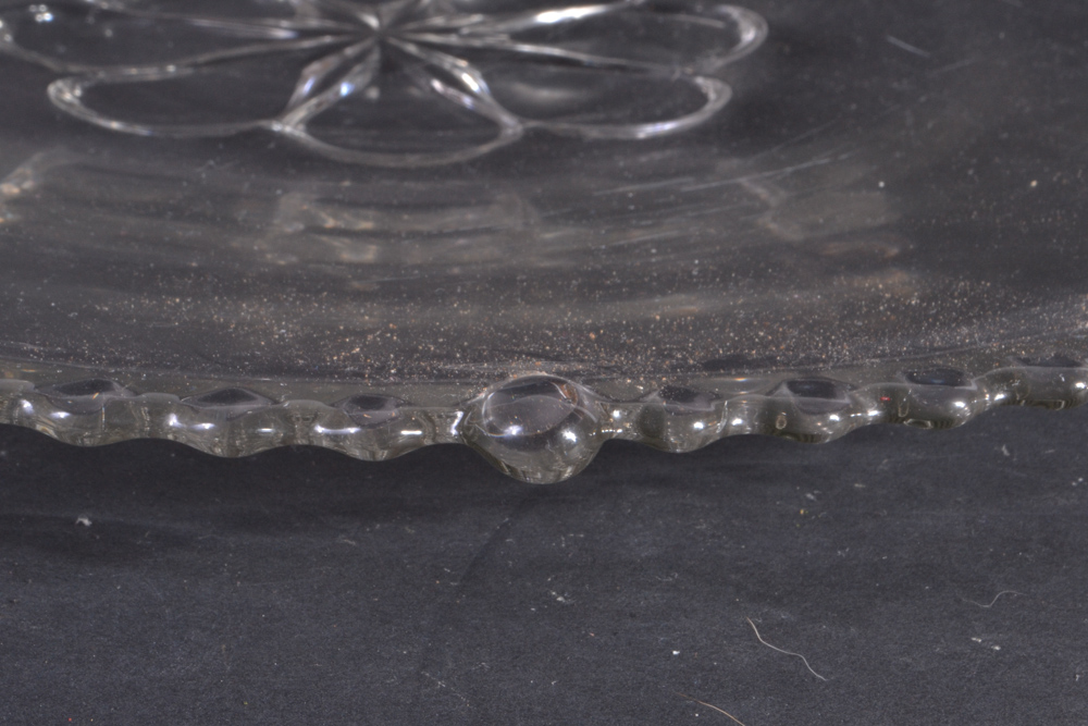 Set of Pressed Glass Serving Trays